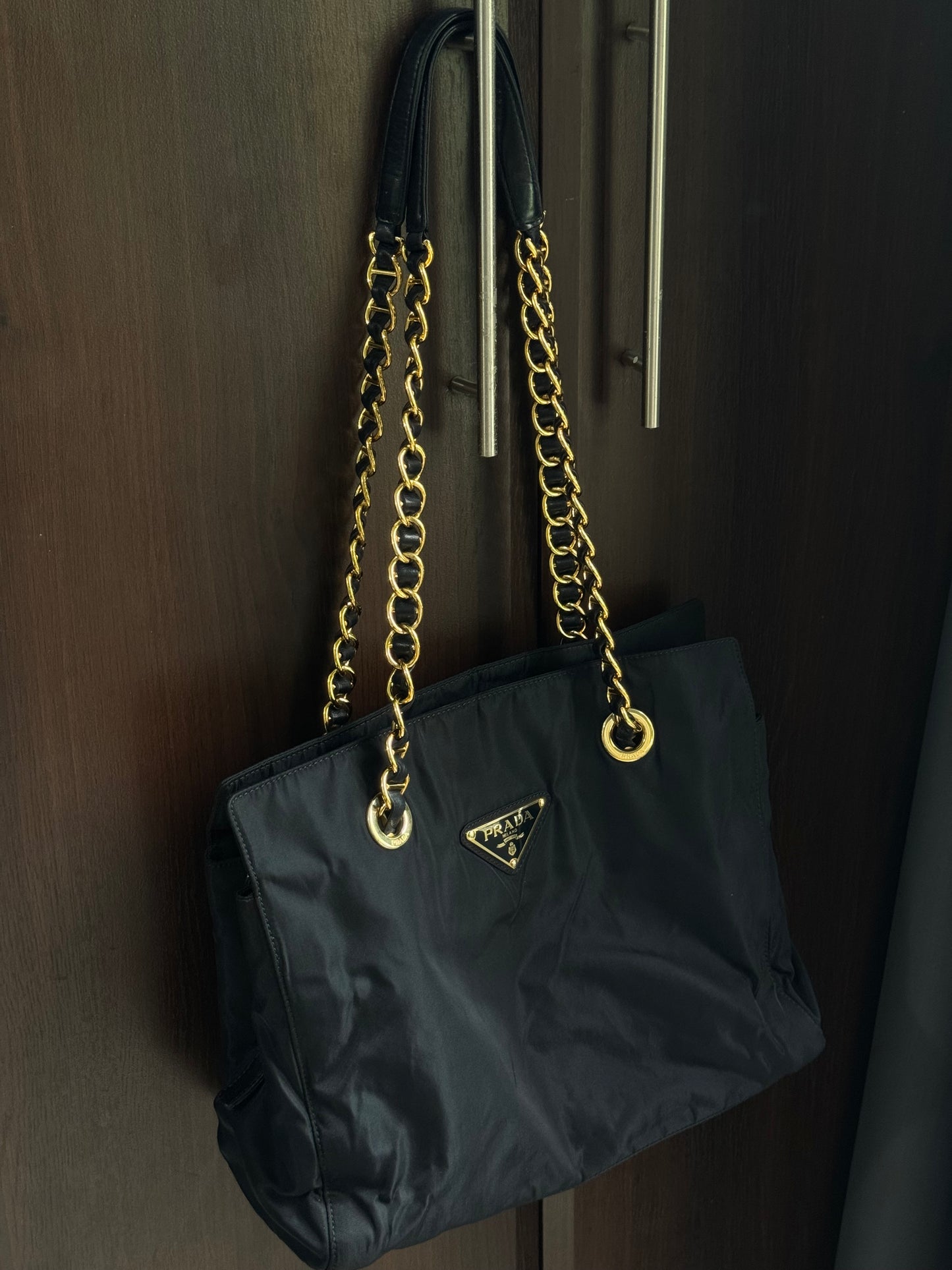 Prada Tessuto Nylon Catena Shoulder Bag