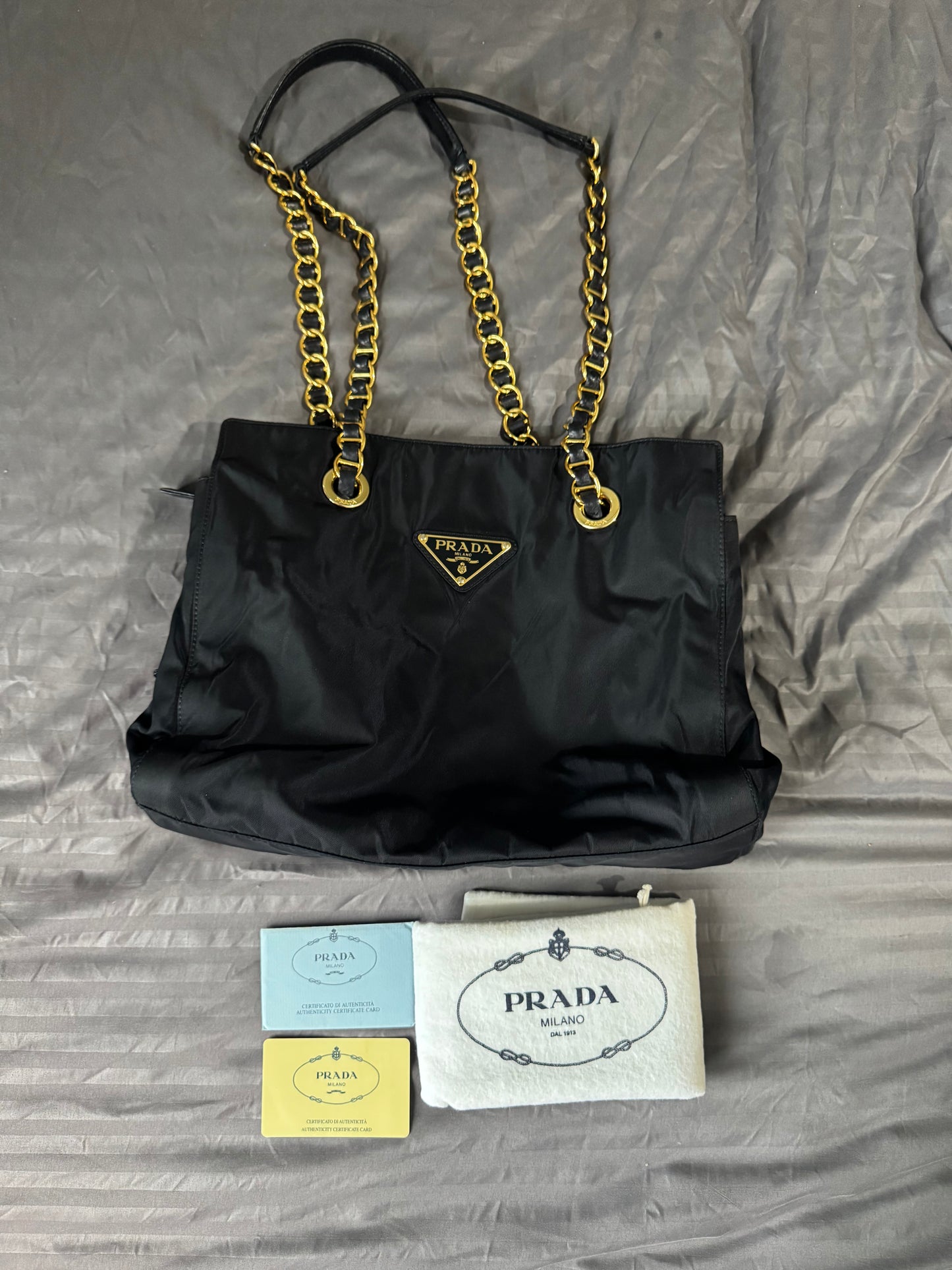 Prada Tessuto Nylon Catena Shoulder Bag