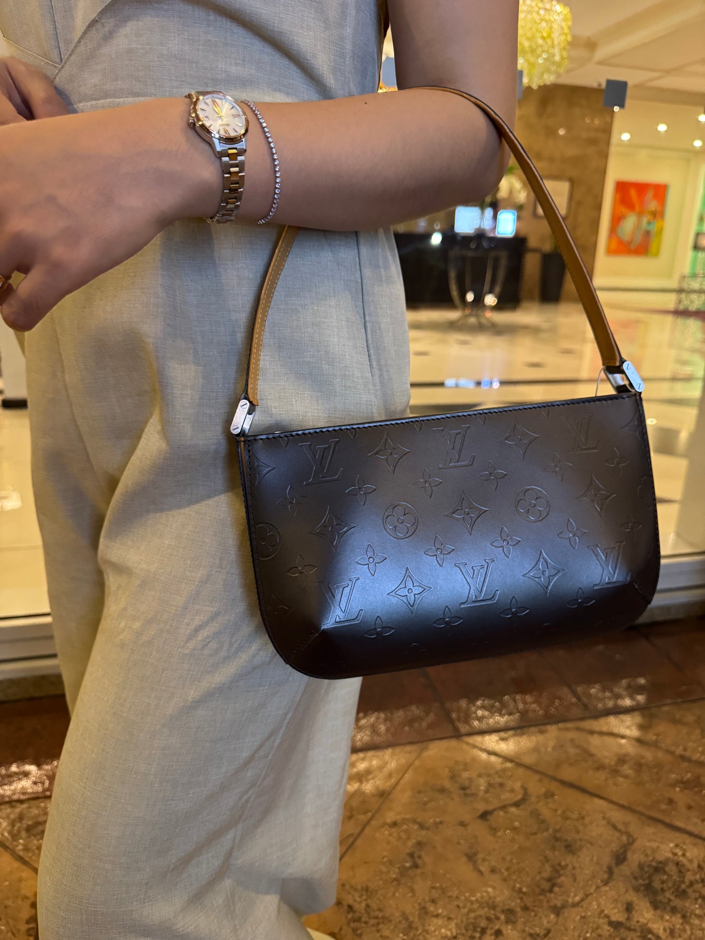 Louis Vuitton Monogram Mat Fowler Shoulder Bag (2002)
