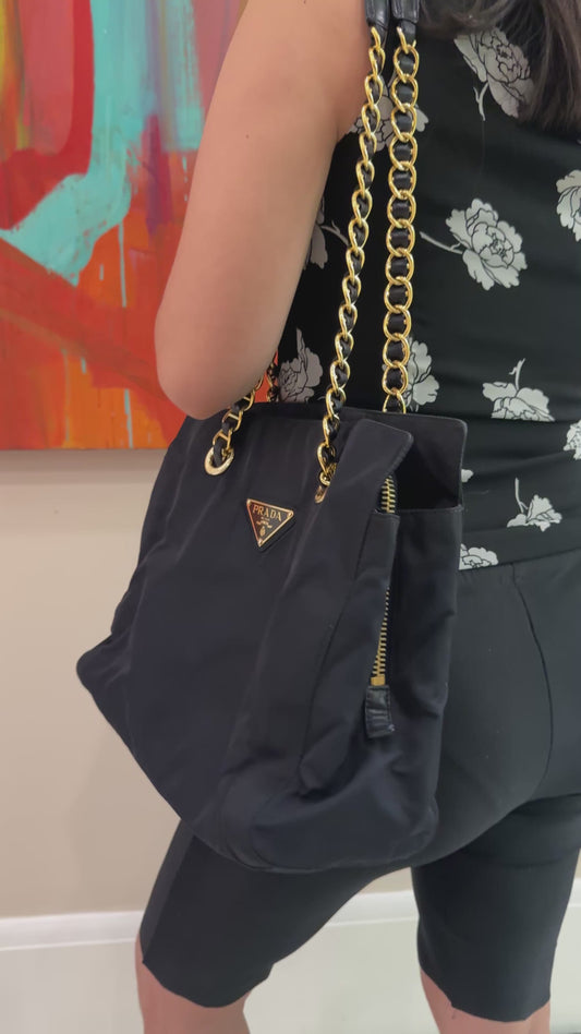 Prada Tessuto Nylon Catena Shoulder Bag